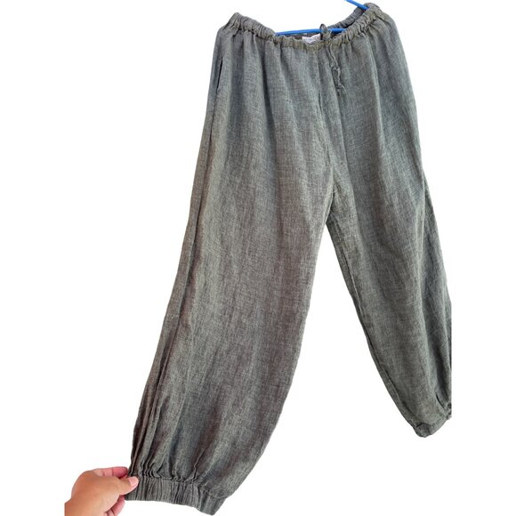 Ivan Grundahl Copenhagen Womens Waist 30 in Gray Linen Trouser Pants Size 42 - Picture 5 of 14